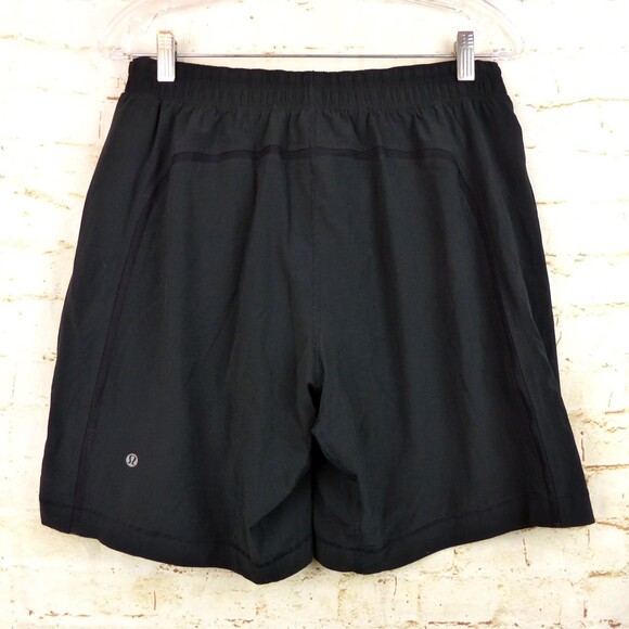 Lululemon X Soulcycle Pace Breaker Shorts Mens L Black  8” Lined Logo Gym - Picture 2 of 16